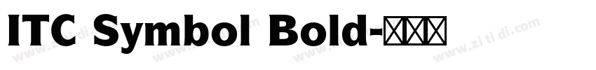 ITC Symbol Bold字体转换